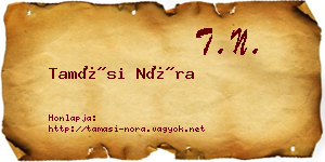 Tamási Nóra névjegykártya