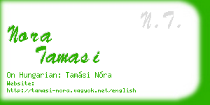 nora tamasi business card