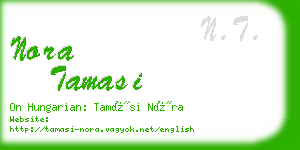 nora tamasi business card